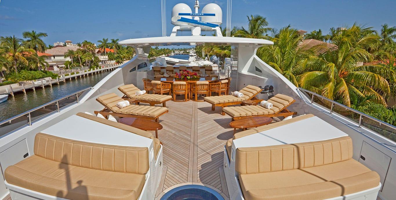 Aboard WHEELS  a 164ft (49.99m) luxury motor yacht , built by TRINITY YACHTS in 2009