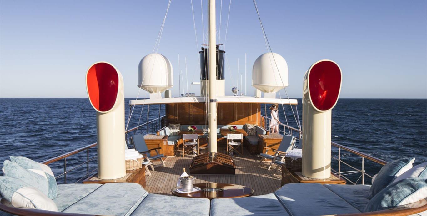 Aboard ARRIVA a 156ft (47.55m) luxury motor yacht , built by TURQUOISE in 2001