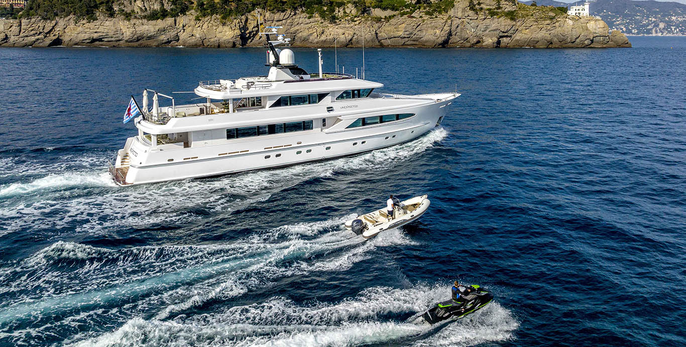 Aboard UNEXPECTED a 123ft (37.69m) luxury motor yacht for Charter available with Fraser Yachts, built by HEESEN in 2001