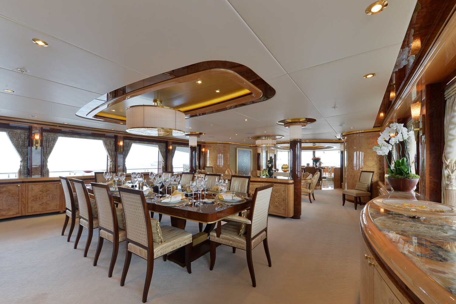 Aboard LIBERTY a 187ft (57.05m) luxury motor yacht for Sale & Charter available with Fraser Yachts, built by TRINITY YACHTS in 2012