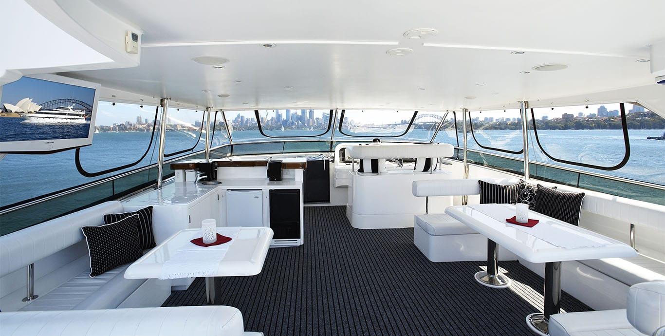 Aboard HILLSY a 98ft (29.86m) luxury motor yacht , built by MONTE FINO in 2001