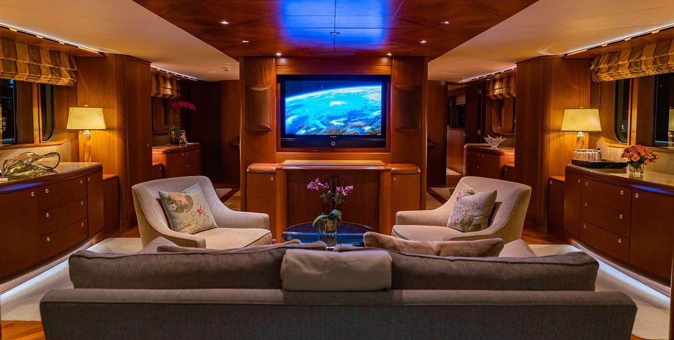 Aboard LOHANKA a 131ft (40m) luxury motor yacht , built by ROYAL HAKVOORT SHIPYARD in 2001