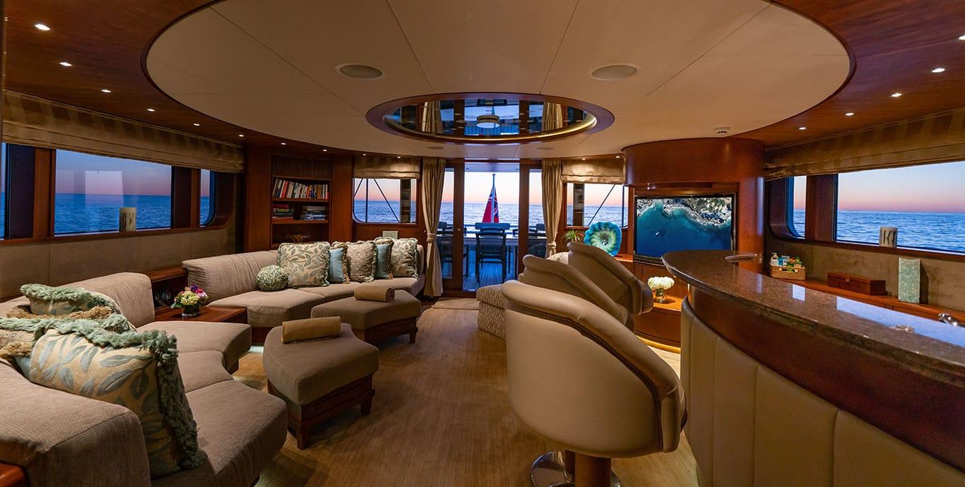 Aboard LOHANKA a 131ft (40m) luxury motor yacht , built by ROYAL HAKVOORT SHIPYARD in 2001