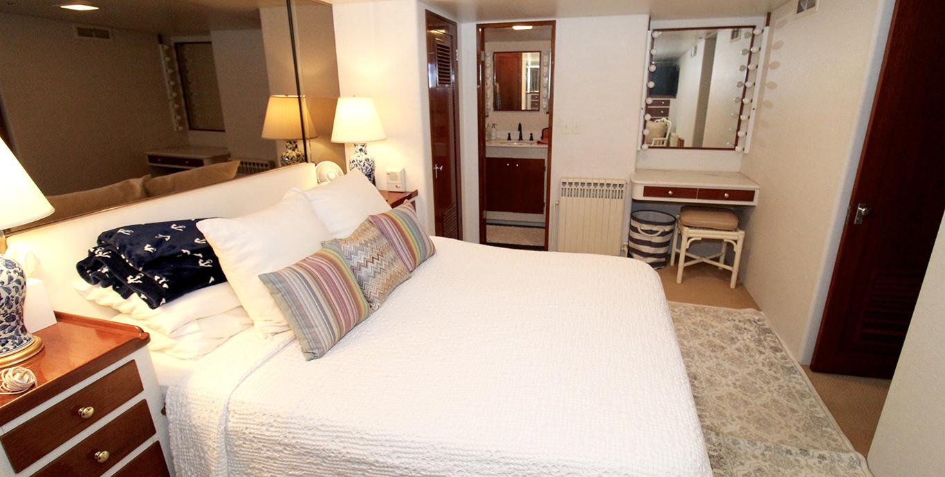 Aboard OUTWARD BOUND a 74ft (22.56m) luxury motor yacht , built by HATTERAS in 1970