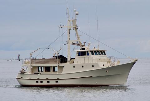 Aboard OUTWARD BOUND a 74ft (22.56m) luxury motor yacht , built by HATTERAS in 1970