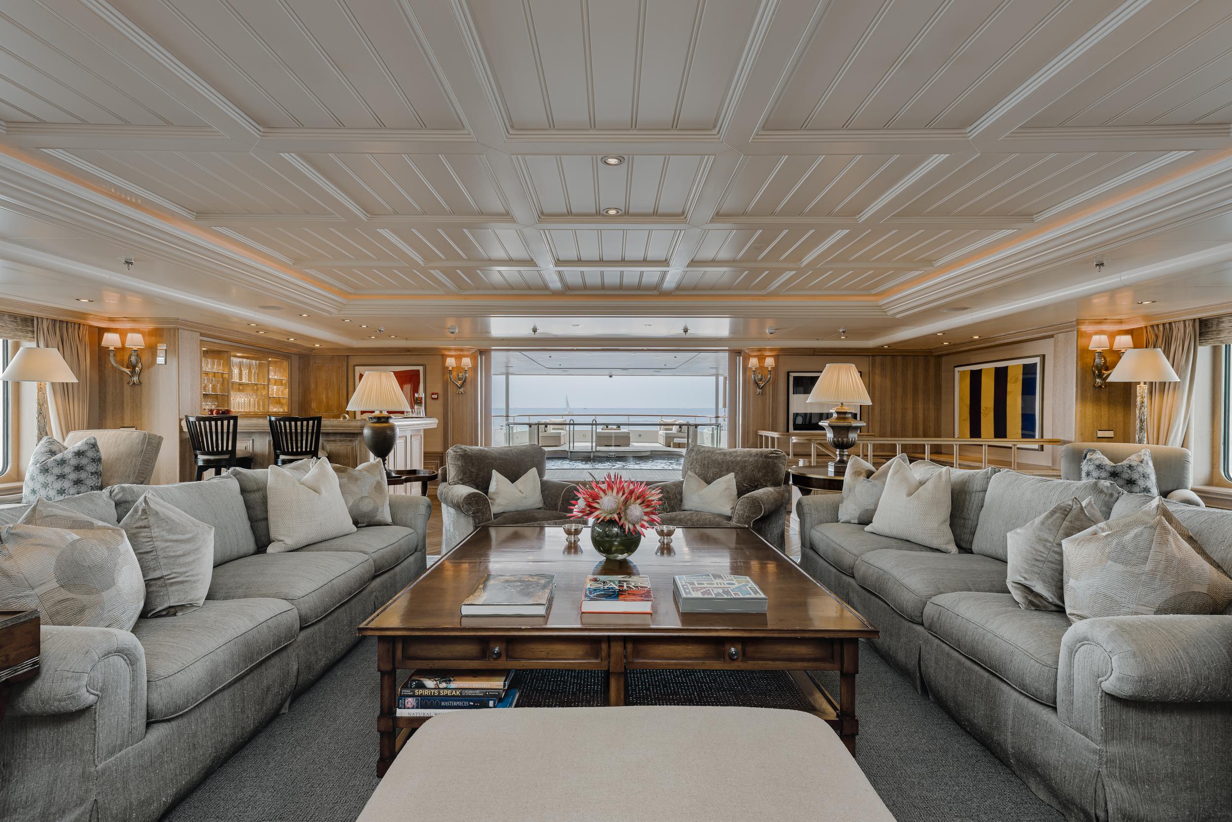 Aboard TATOOSH a 303ft (92.4m) luxury motor yacht for Charter available with Fraser Yachts, built by NOBISKRUG in 2000
