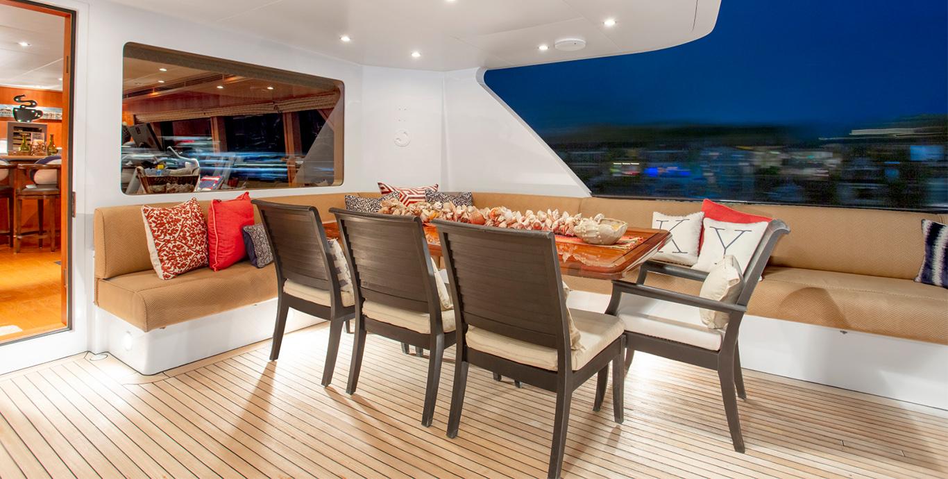 Aboard APHRODITE a 128ft (39.01m) luxury motor yacht , built by PALMER JOHNSON in 2000