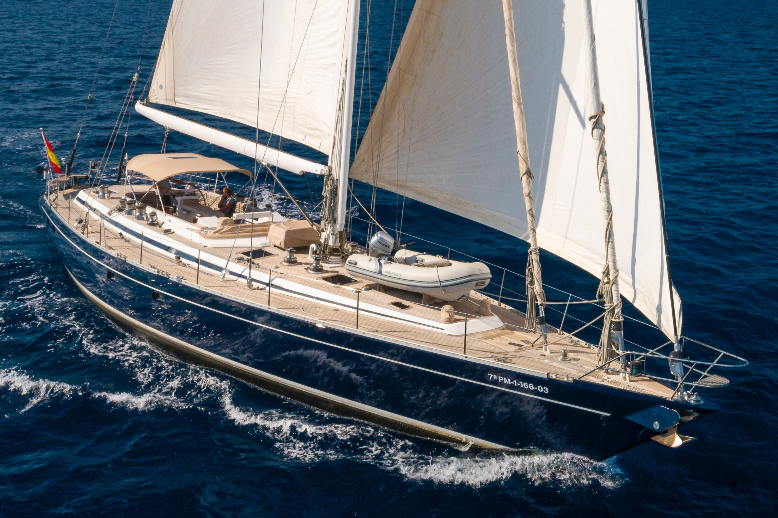 Aboard CRYSTAL a 72ft (22.2m) luxury sailing yacht , built by JONGERT in 1991
