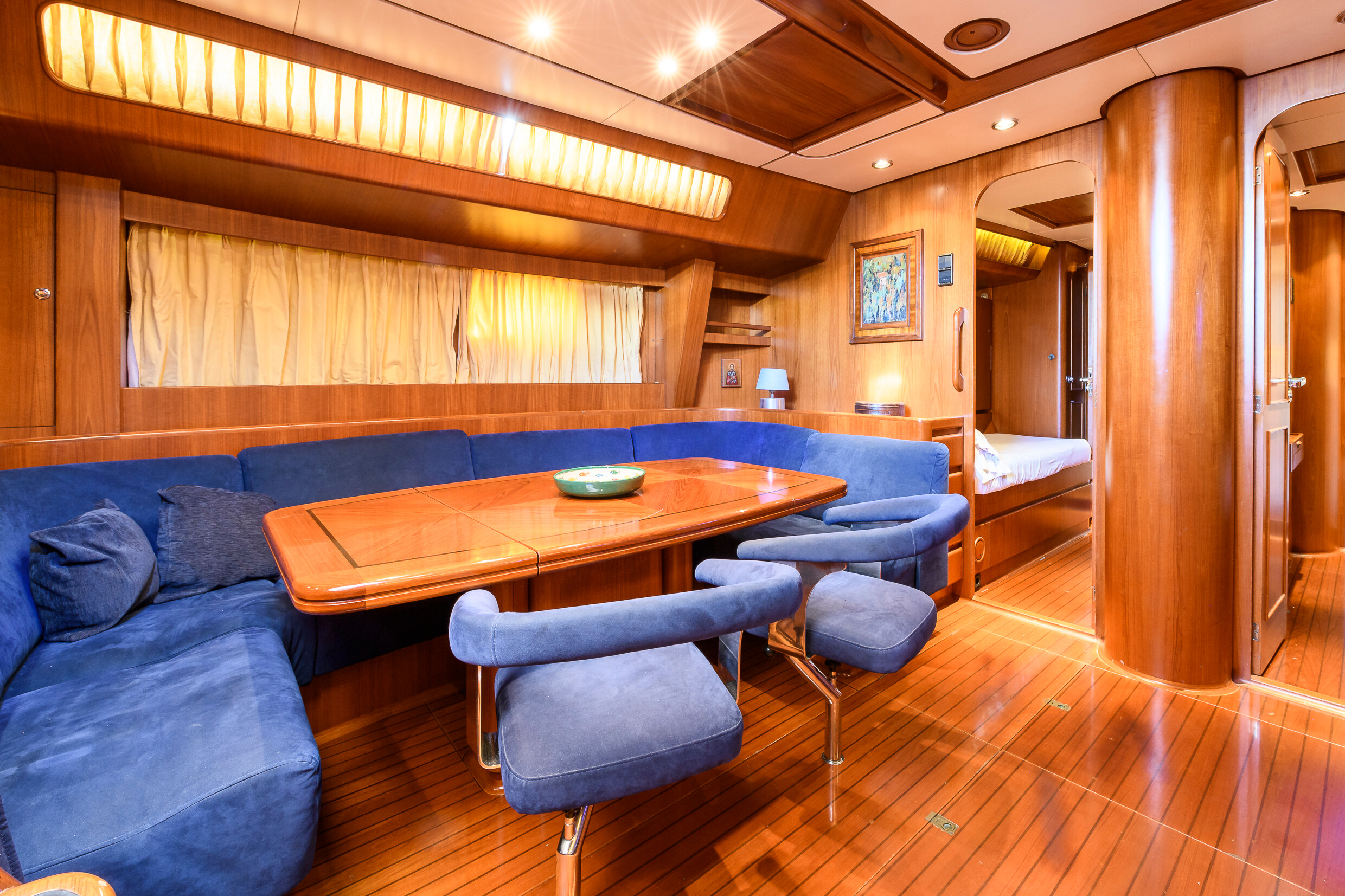 Aboard CRYSTAL a 72ft (22.2m) luxury sailing yacht , built by JONGERT in 1991