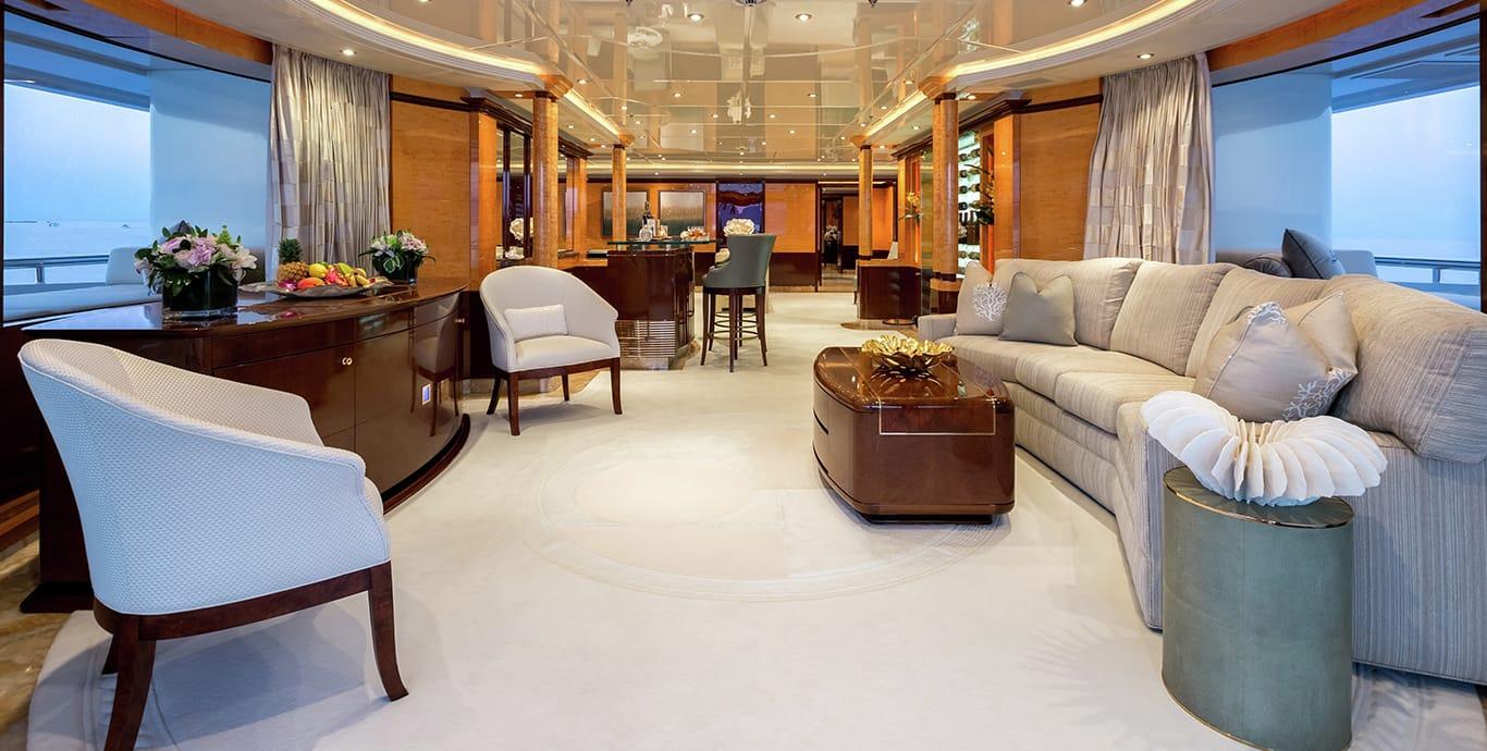 Aboard LUCKY LADY a 205ft (62.6m) luxury motor yacht , built by OCEANCO in 2002