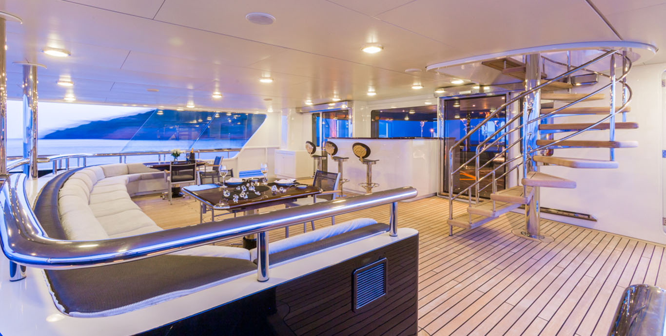 Aboard GRAND RUSALINA a 195ft (59.6m) luxury motor yacht , built by TRINITY YACHTS in 2006