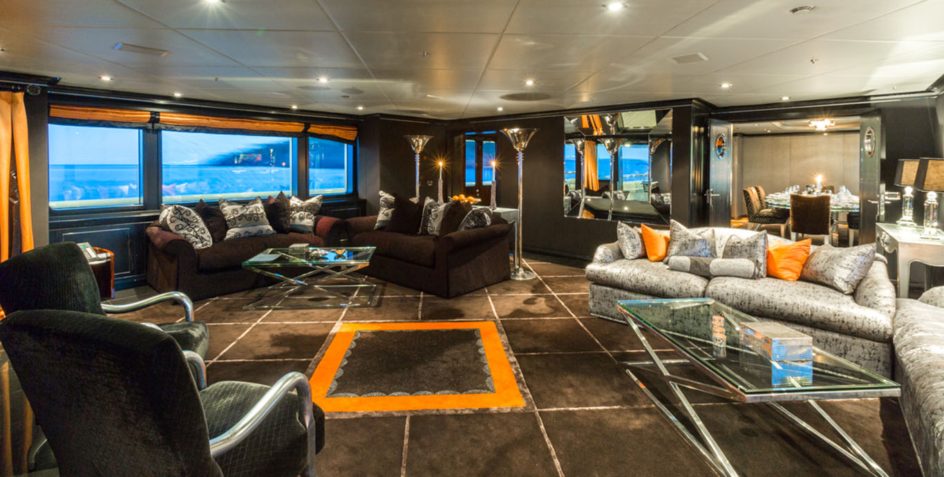 Aboard GRAND RUSALINA a 195ft (59.6m) luxury motor yacht , built by TRINITY YACHTS in 2006