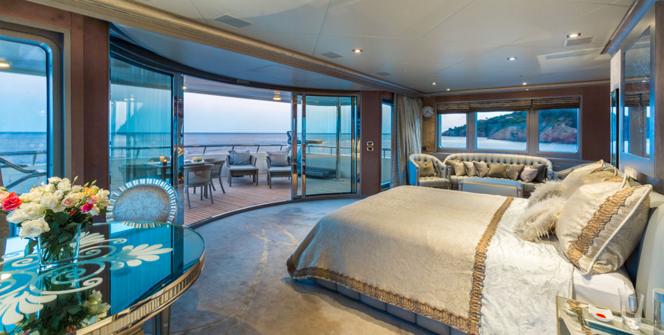 Aboard GRAND RUSALINA a 195ft (59.6m) luxury motor yacht , built by TRINITY YACHTS in 2006