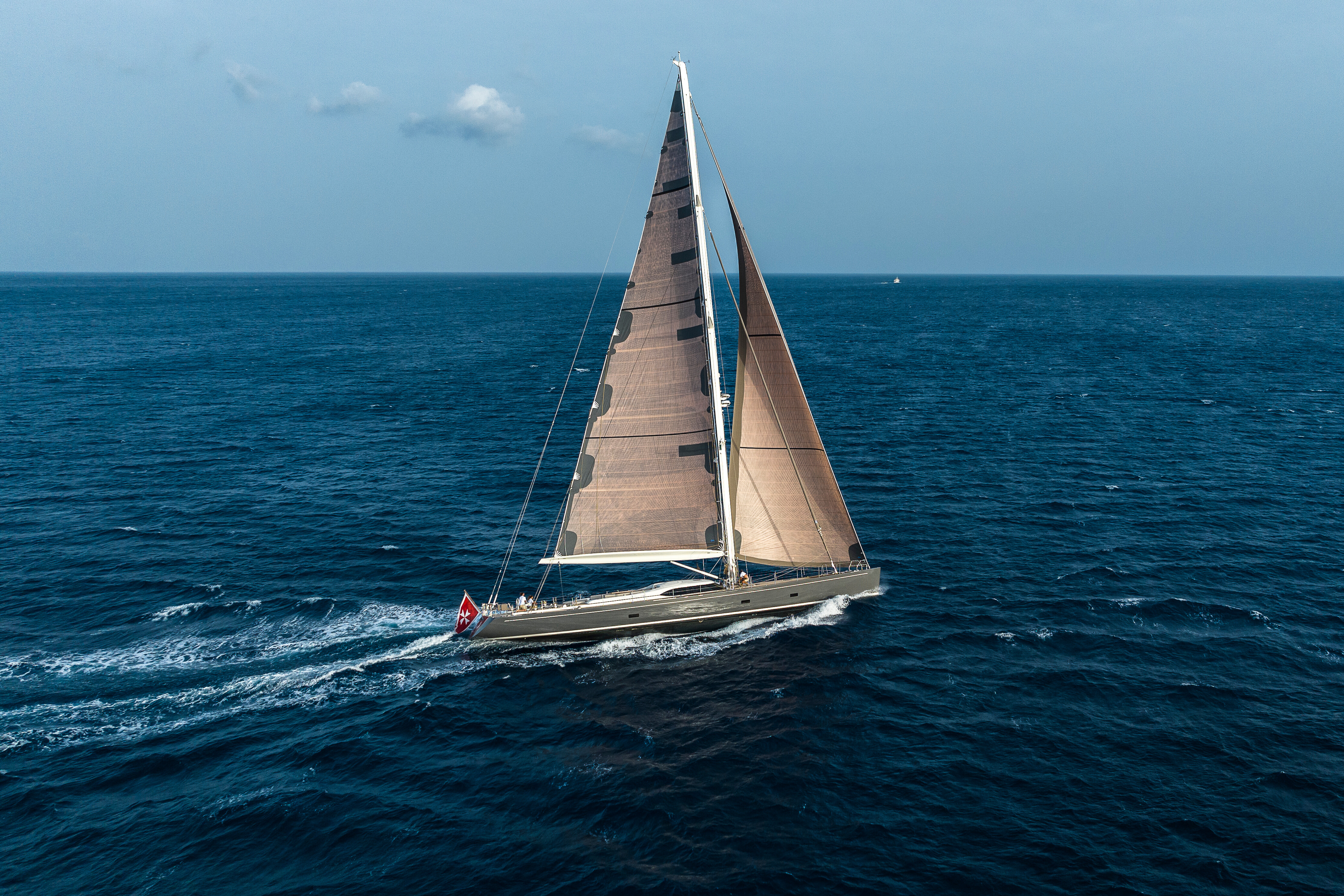 Aboard ACAIA a 99ft (30.2m) luxury sailing yacht for Charter available with Fraser Yachts, built by SOUTHERN WIND in 2008