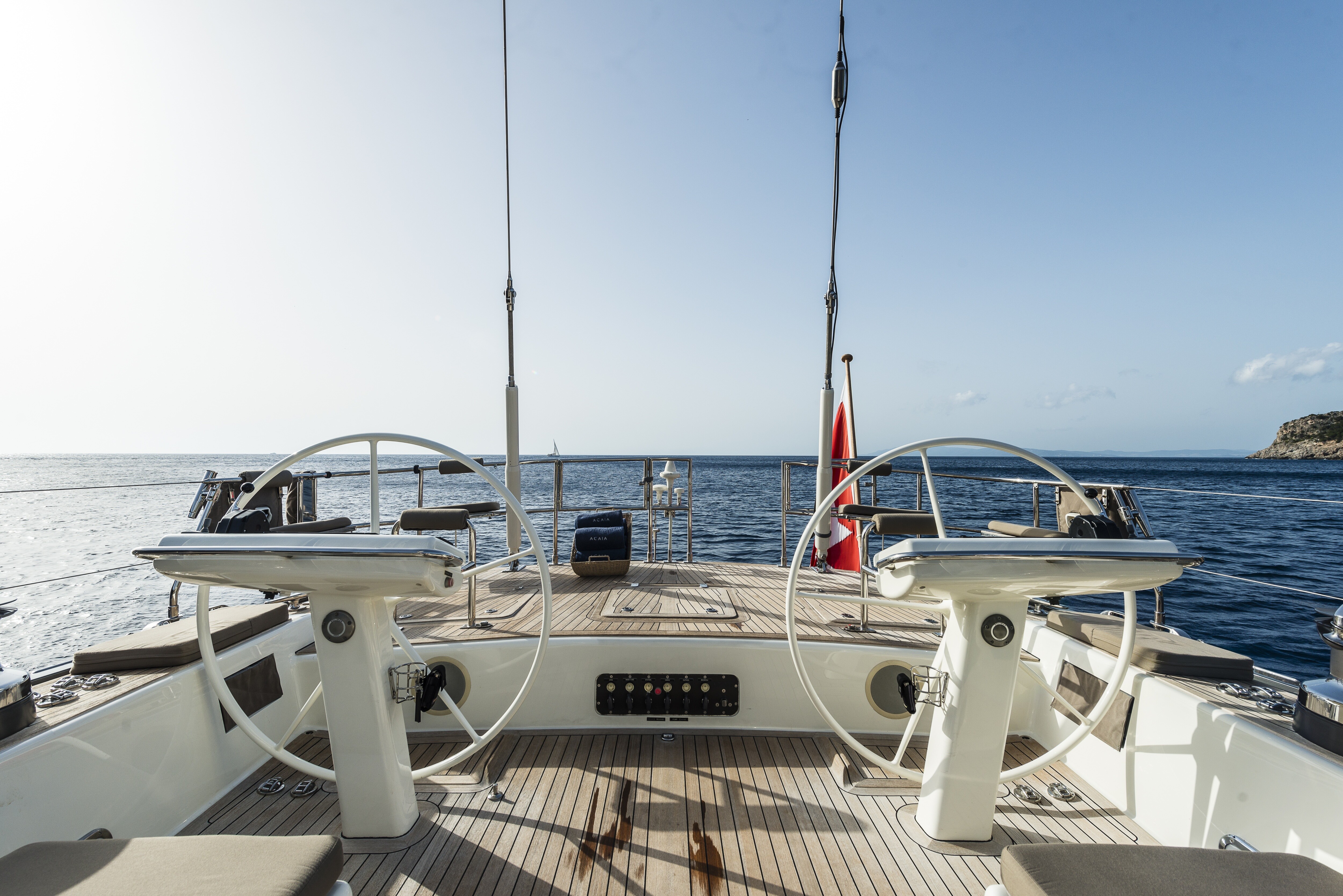 Aboard ACAIA a 99ft (30.2m) luxury sailing yacht for Charter available with Fraser Yachts, built by SOUTHERN WIND in 2008