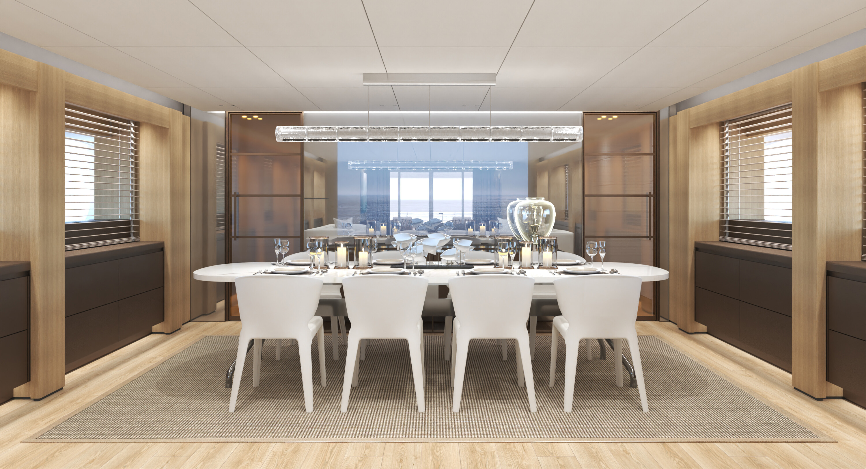 Aboard MAESTRO a 132ft (40.5m) luxury motor yacht for Charter available with Fraser Yachts, built by MONDOMARINE in 2013