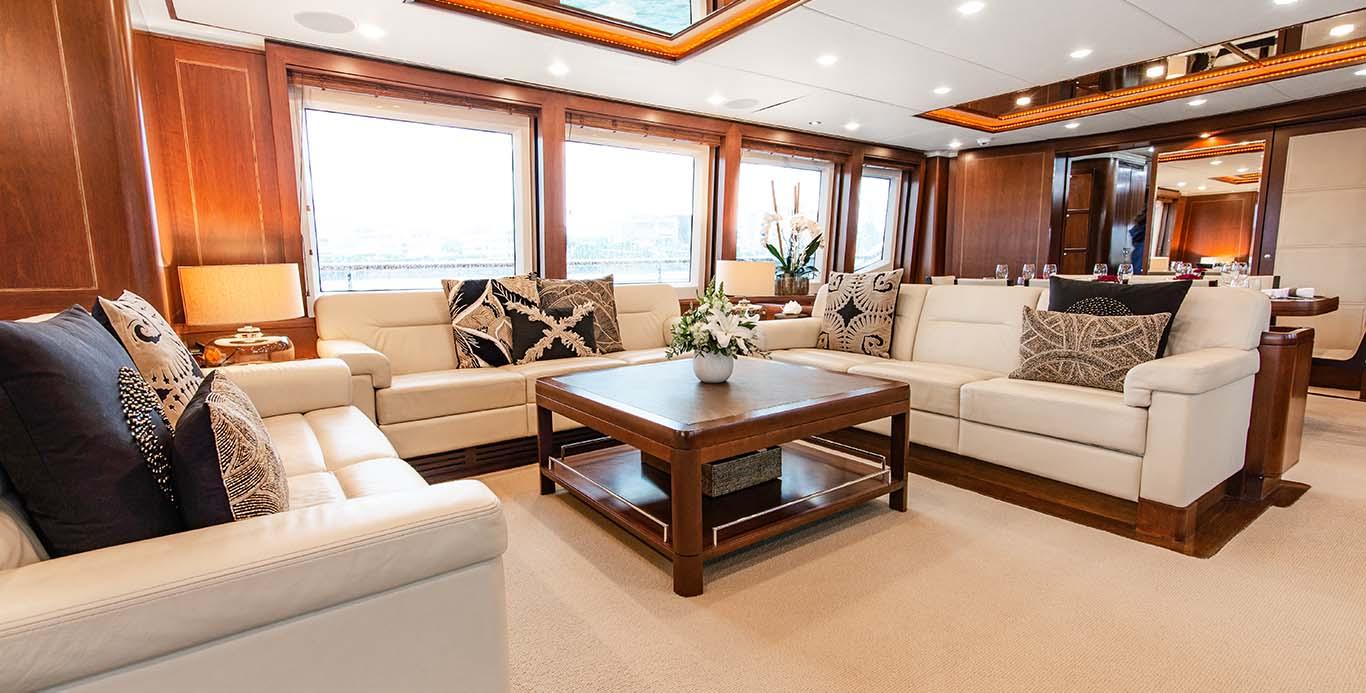 Aboard MASTEKA 2 a 121ft (37.1m) luxury motor yacht , built by MONTE FINO in 2009