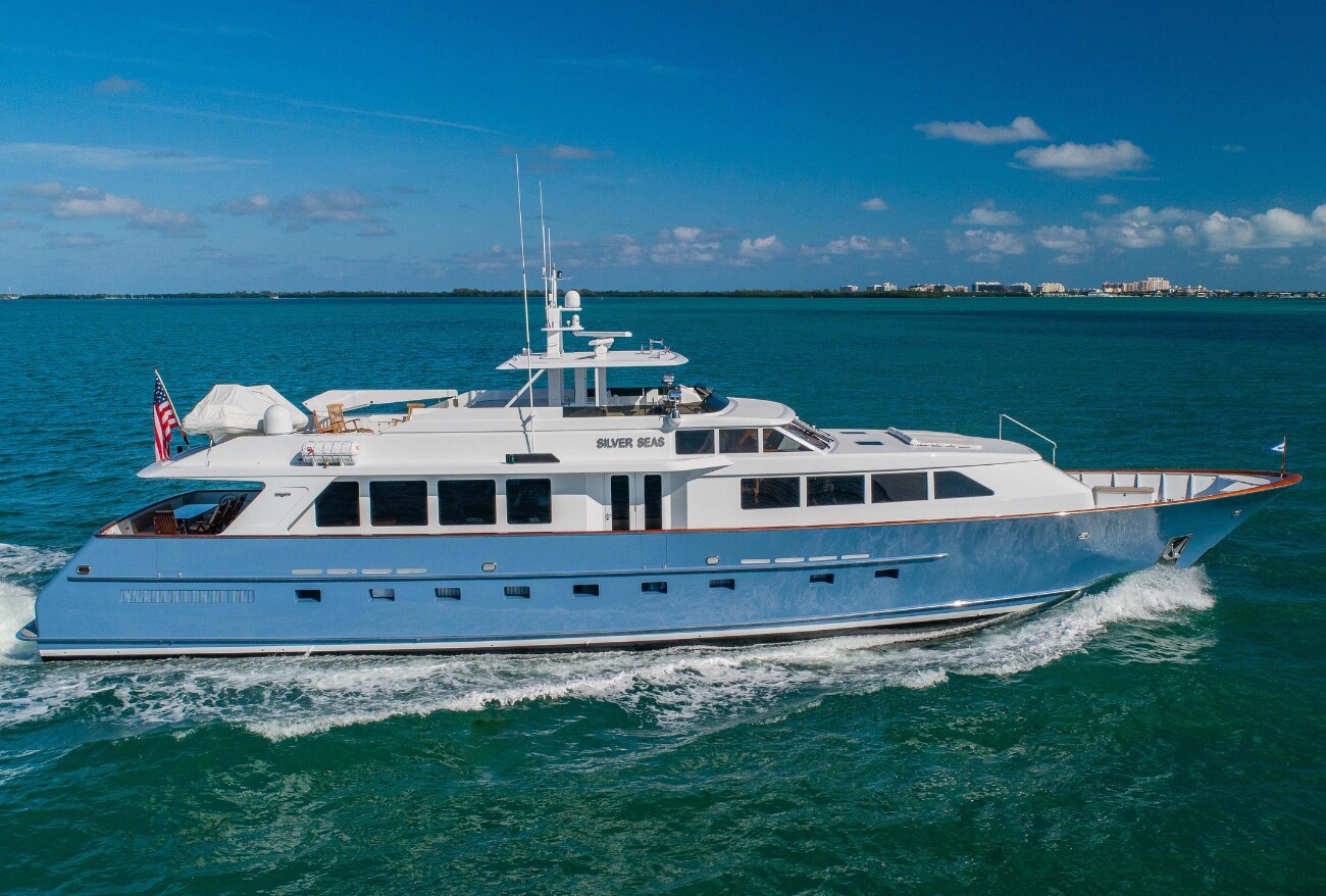 Aboard SILVER SEAS a 107ft (32.61m) luxury motor yacht for Sale & Charter available with Fraser Yachts, built by BURGER in 1998