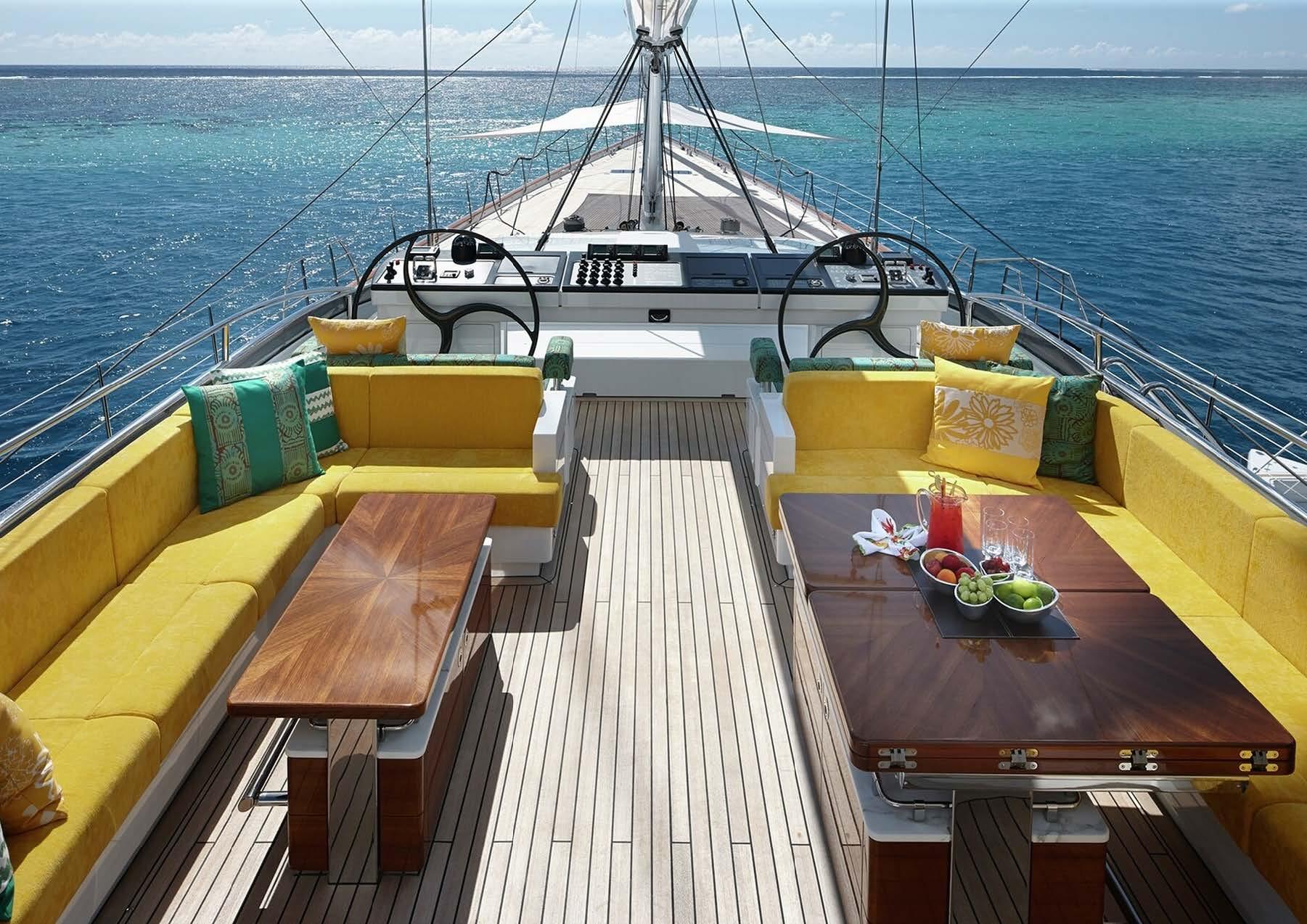 Aboard SALVAJE a 185ft (56.4m) luxury sailing yacht , built by ALLOY YACHTS in 2014