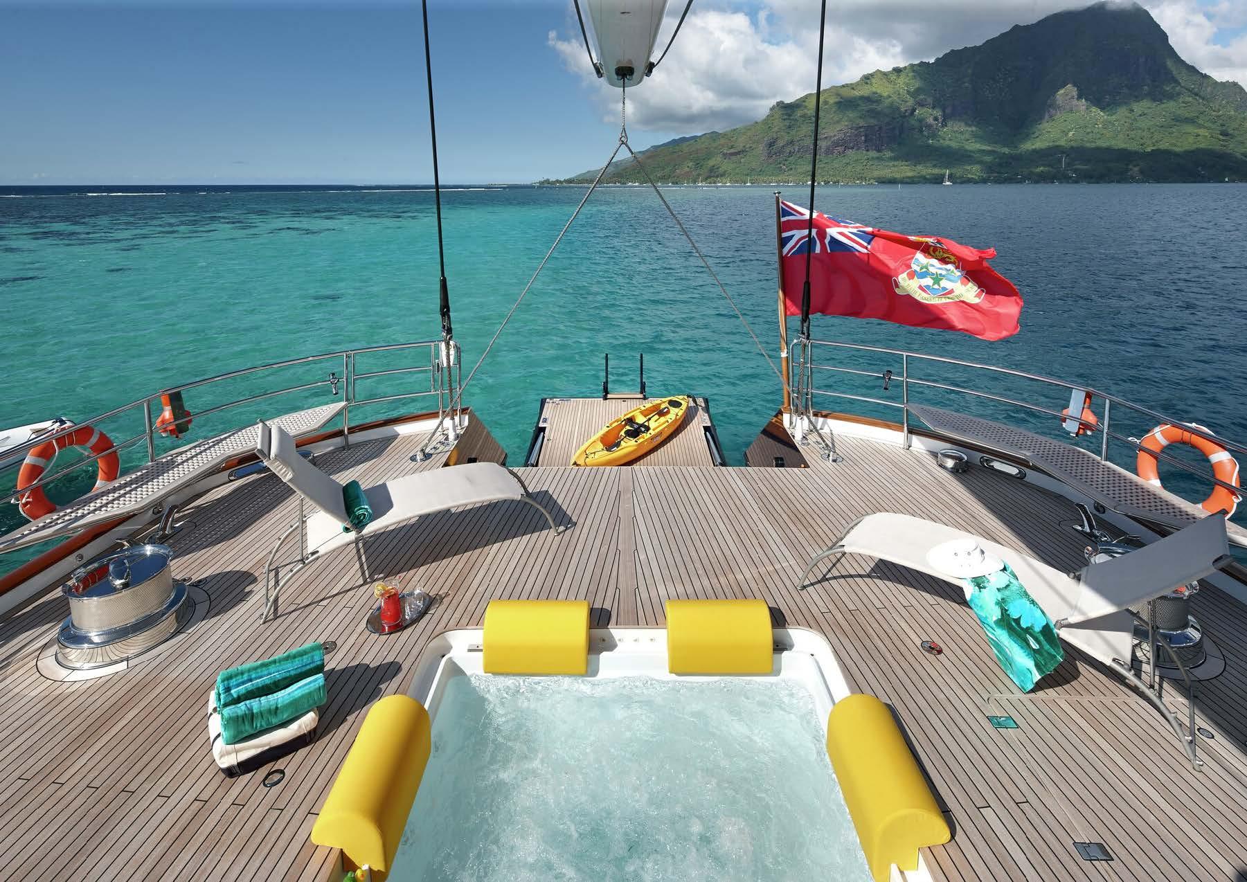 Aboard SALVAJE a 185ft (56.4m) luxury sailing yacht , built by ALLOY YACHTS in 2014
