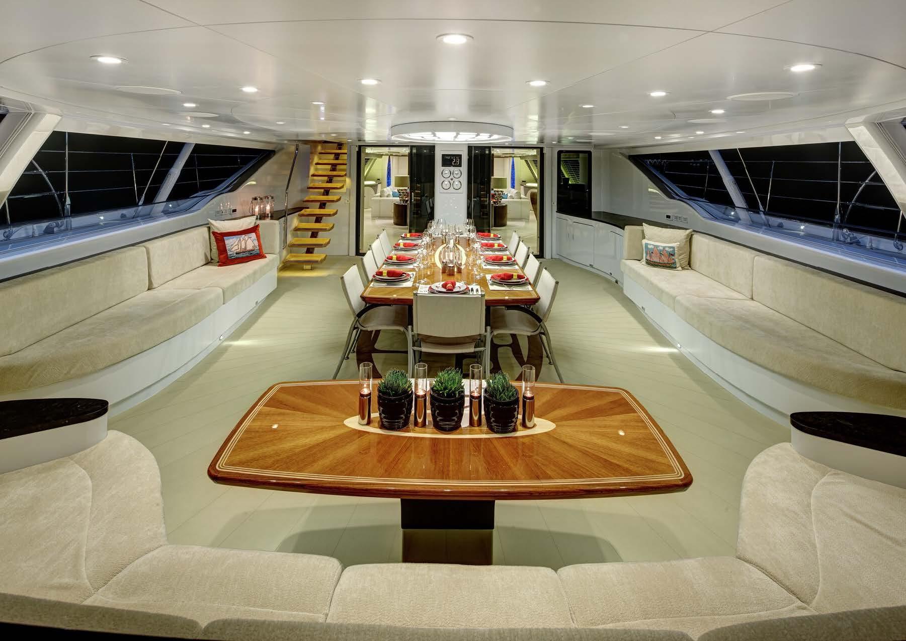 Aboard SALVAJE a 185ft (56.4m) luxury sailing yacht , built by ALLOY YACHTS in 2014