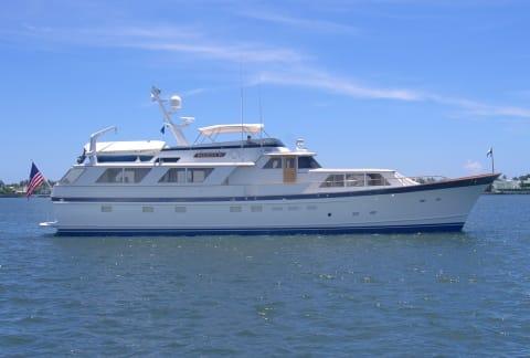 Aboard PANACEA IV a 86ft (26.21m) luxury motor yacht , built by BURGER BOAT COMPANY in 1984