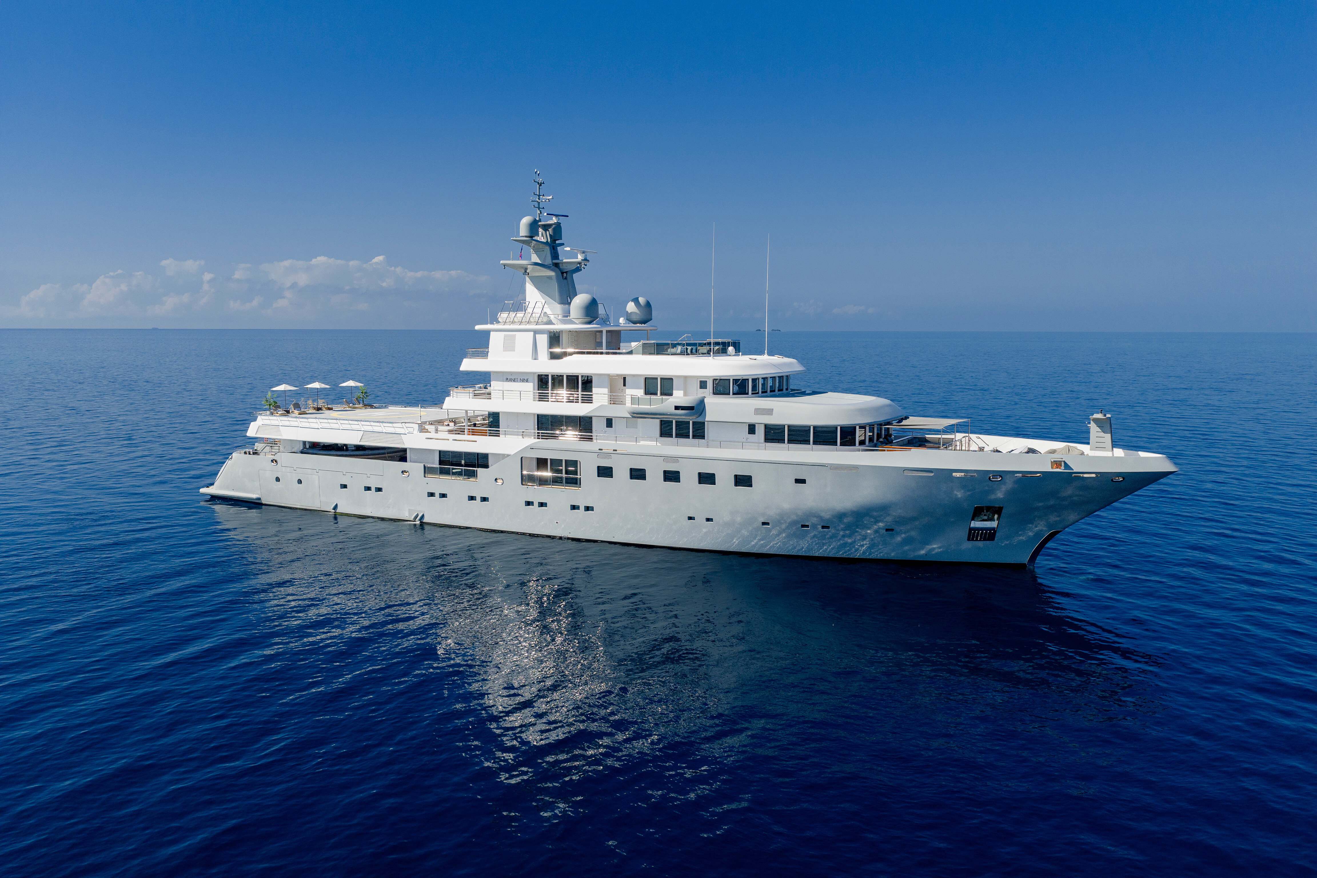 PLANET NINE motor yacht for Charter by Fraser Yachts, built by ADMIRAL YACHTS