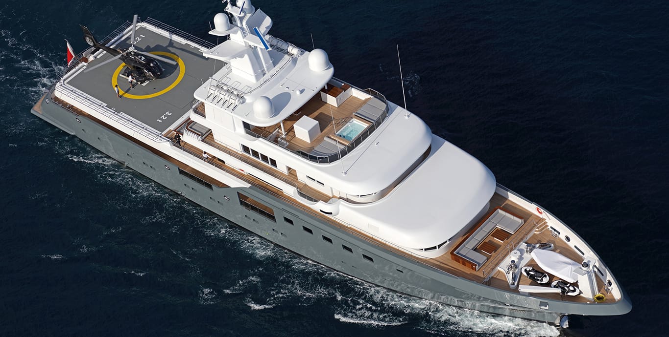 On board PLANET NINE motor yacht for Sale & Charter with Fraser Yachts, built by ADMIRAL YACHTS 73.2 meters long