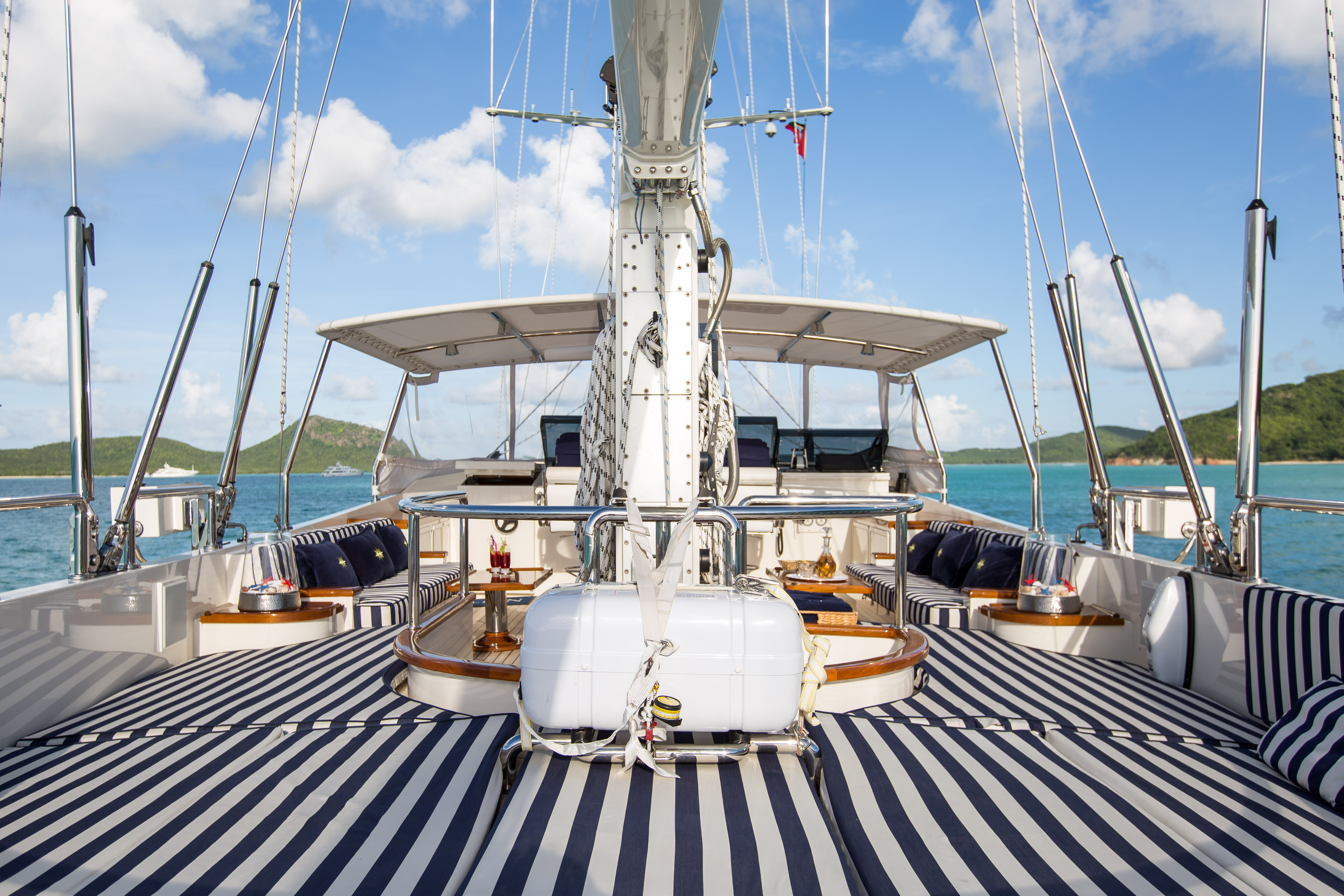 Aboard ELLEN a 132ft (40.41m) luxury sailing yacht for Sale & Charter available with Fraser Yachts, built by PERINI NAVI in 2001