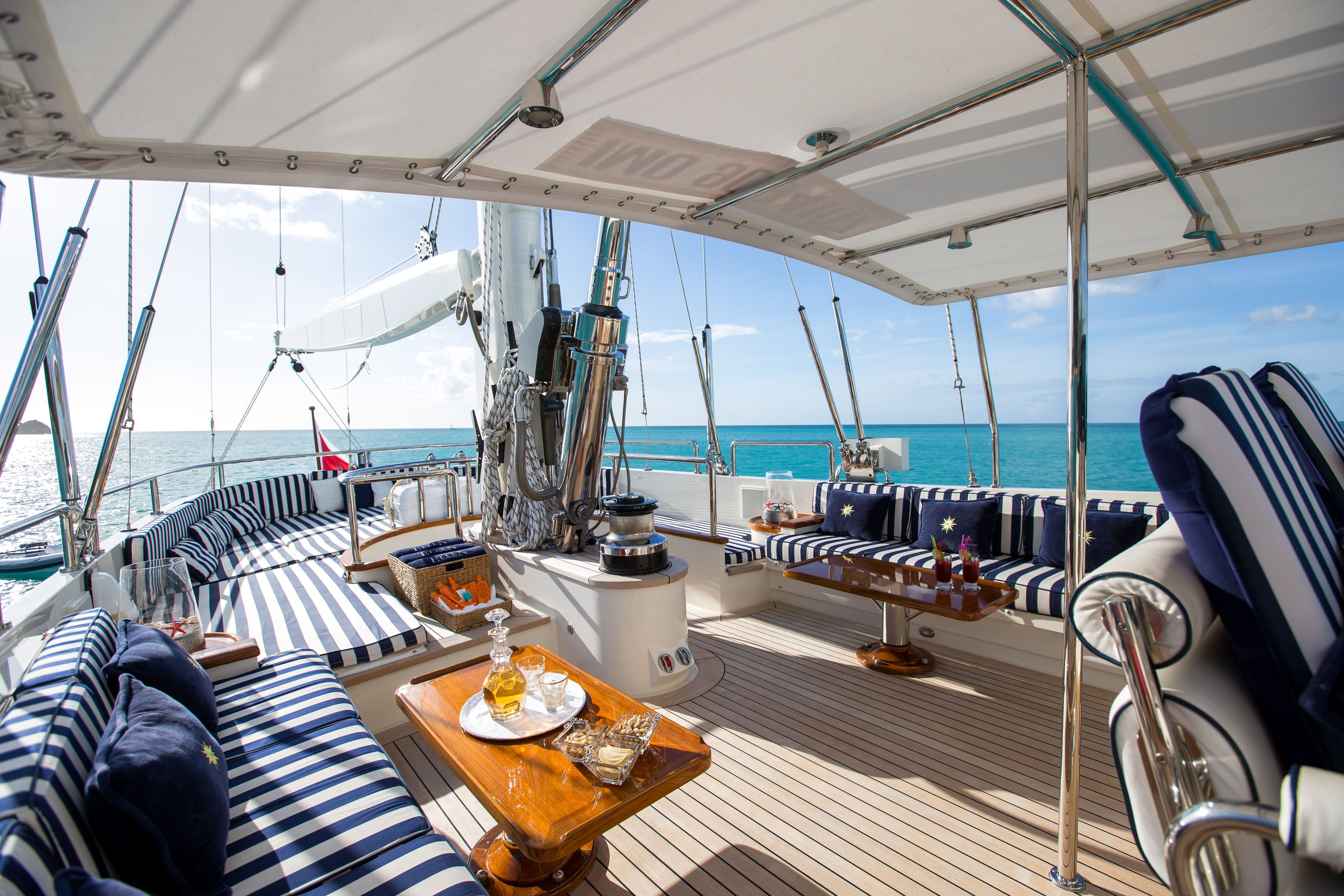 Aboard ELLEN a 132ft (40.41m) luxury sailing yacht for Sale & Charter available with Fraser Yachts, built by PERINI NAVI in 2001