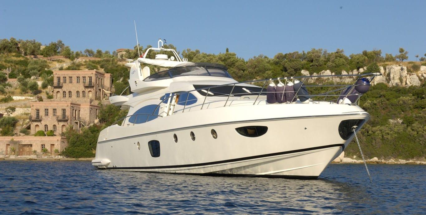 Aboard KATERINA a 70ft (21.59m) luxury motor yacht , built by AZIMUT in 2009