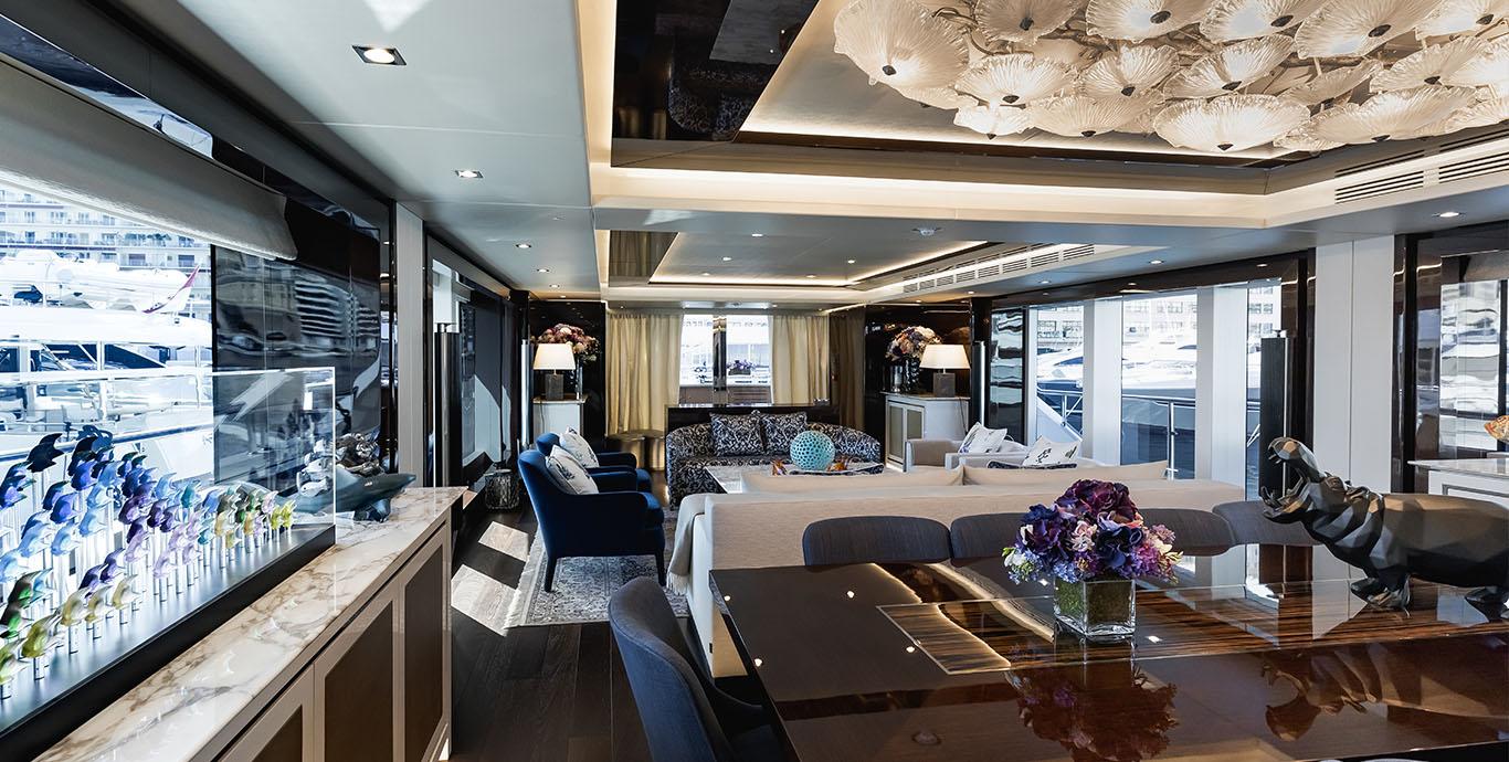 Aboard SURVIVOR 2 a 115ft (35.2m) luxury motor yacht , built by SUNSEEKER in 2017