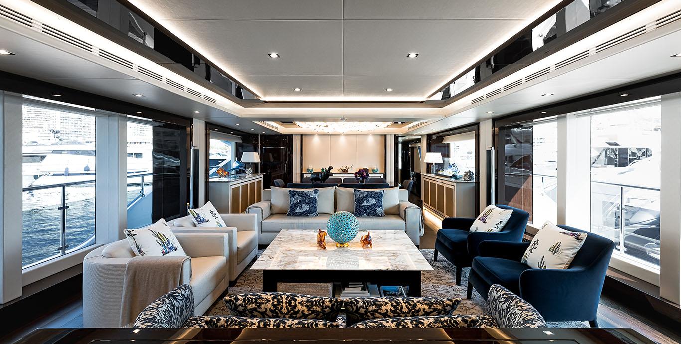 Aboard SURVIVOR 2 a 115ft (35.2m) luxury motor yacht , built by SUNSEEKER in 2017