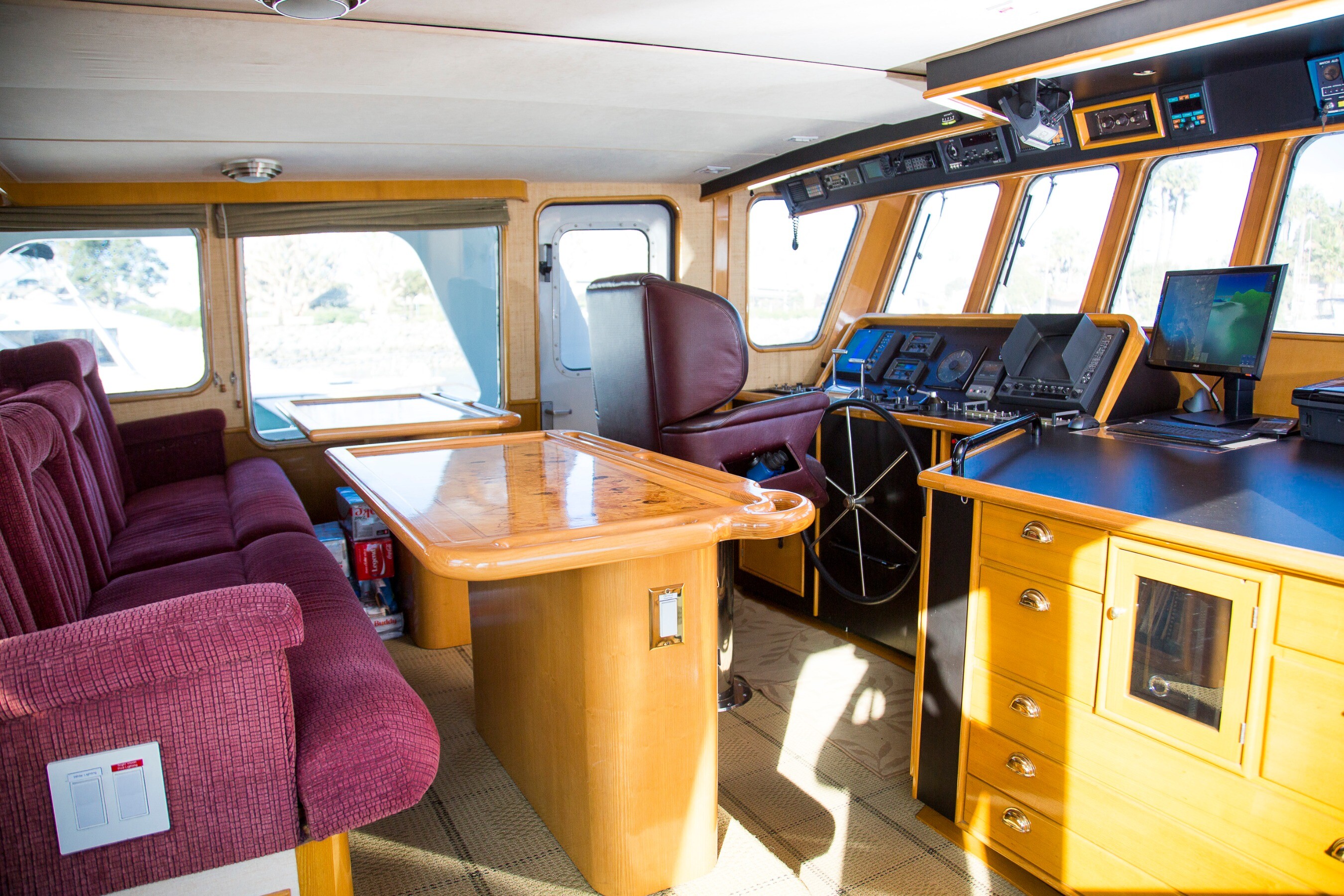 Aboard VOYAGER a 64ft (19.51m) luxury motor yacht , built by SEATON YACHTS in 1990