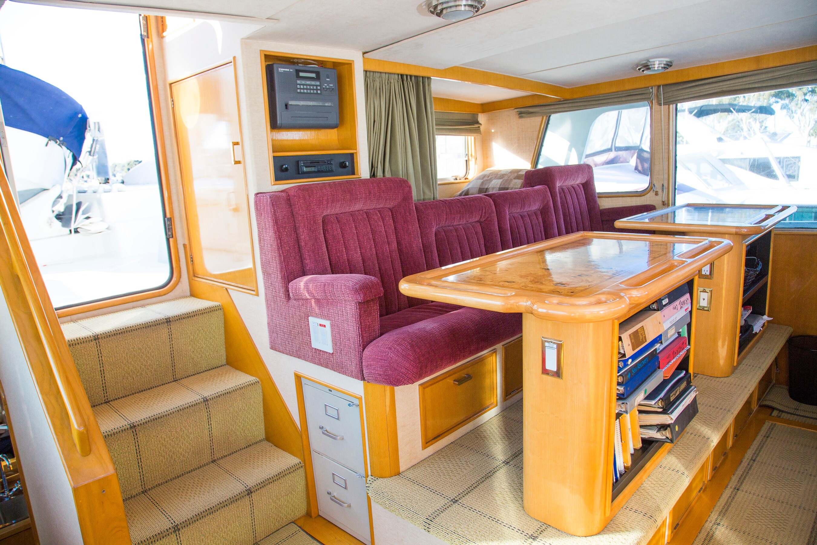 Aboard VOYAGER a 64ft (19.51m) luxury motor yacht , built by SEATON YACHTS in 1990