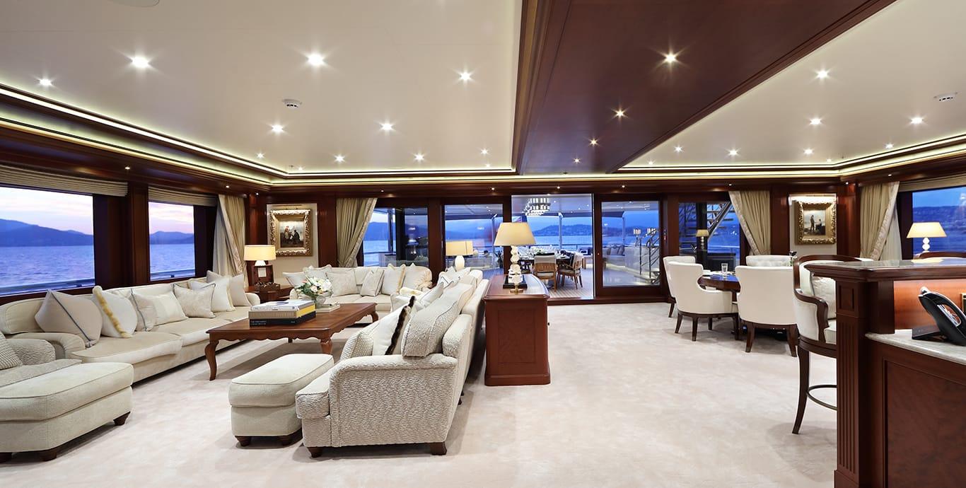 Aboard GIGIA a 278ft (85m) luxury motor yacht , built by LüRSSEN in 2017