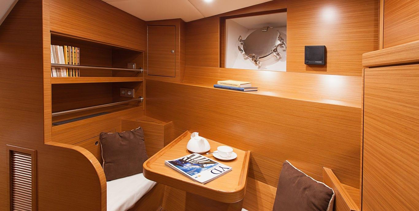 Aboard ANDROSS a 79ft (24.2m) luxury motor yacht , built by ALUSHIP in 2014