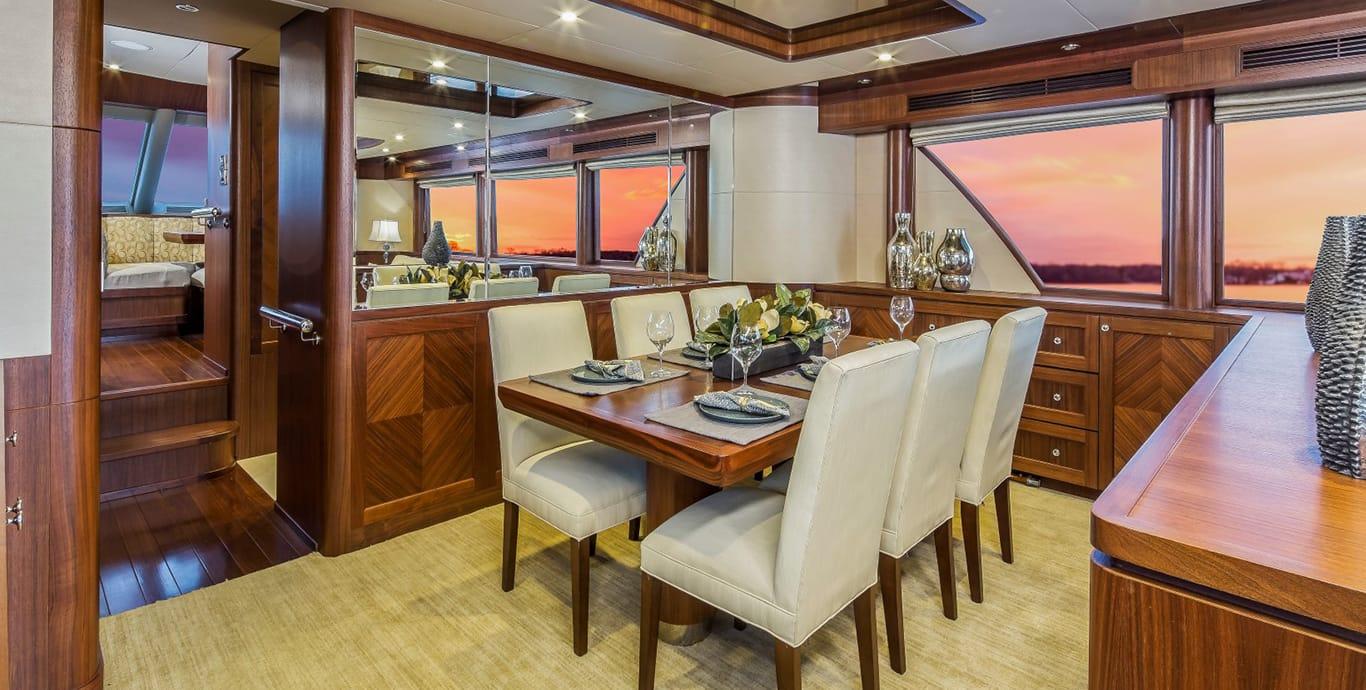 Aboard OUR TRADE 90 007 a 90ft (27.43m) luxury motor yacht , built by OCEAN ALEXANDER in 2012