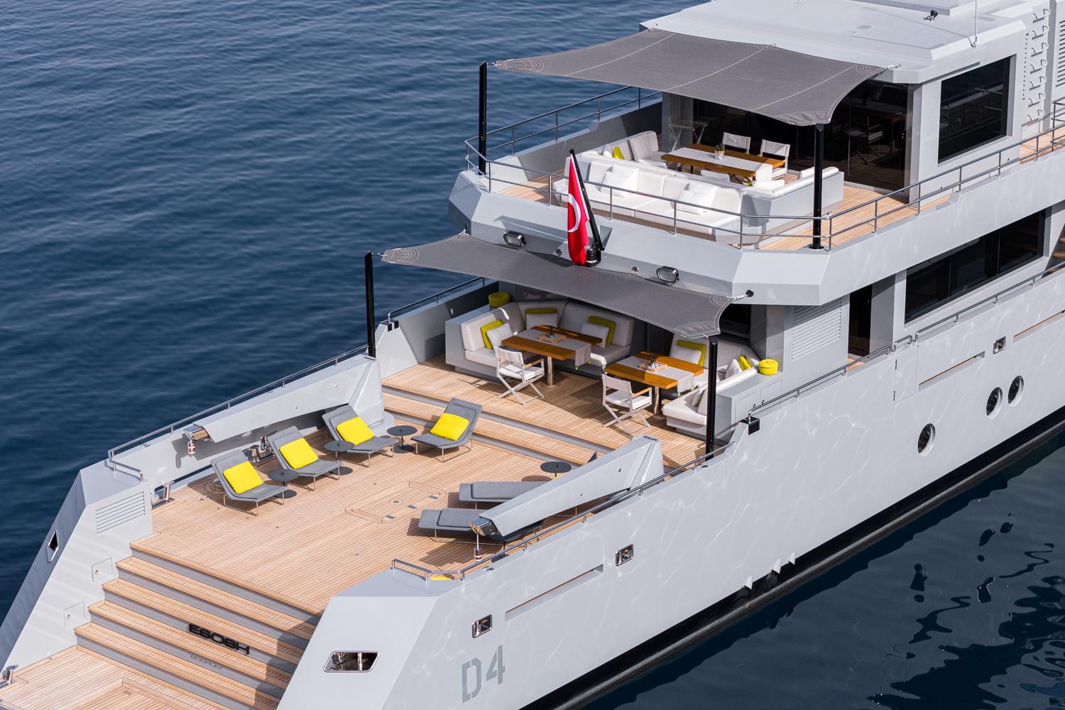 Aboard ESOSH a 128ft (39.1m) luxury motor yacht for Sale available with Fraser Yachts, built by TANSU YACHTS in 2017