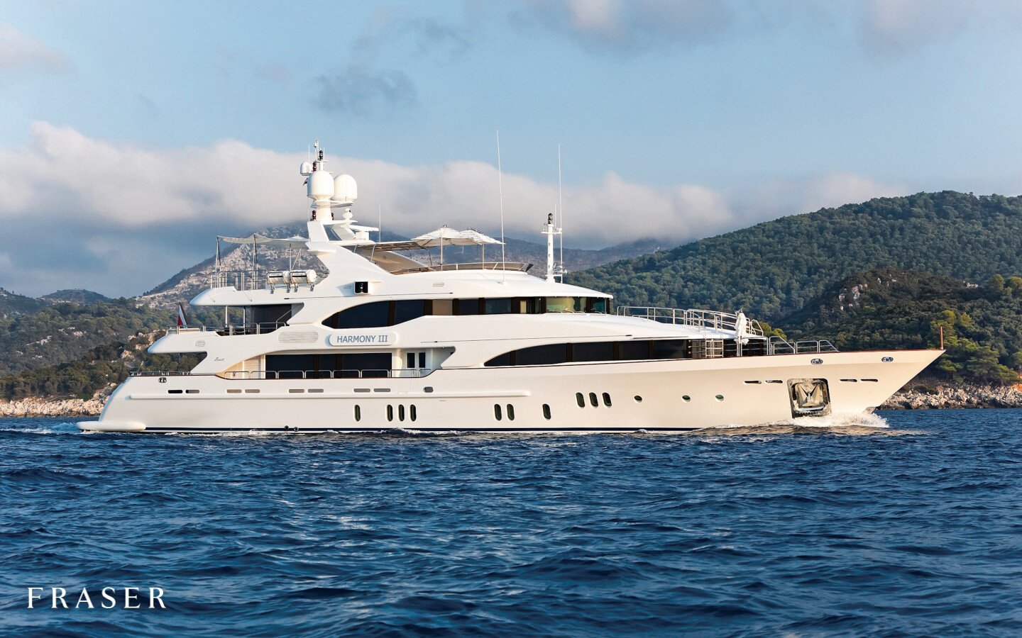 Aboard HARMONY III a 143ft (43.6m) luxury motor yacht for Sale & Charter available with Fraser Yachts, built by BENETTI in 2009