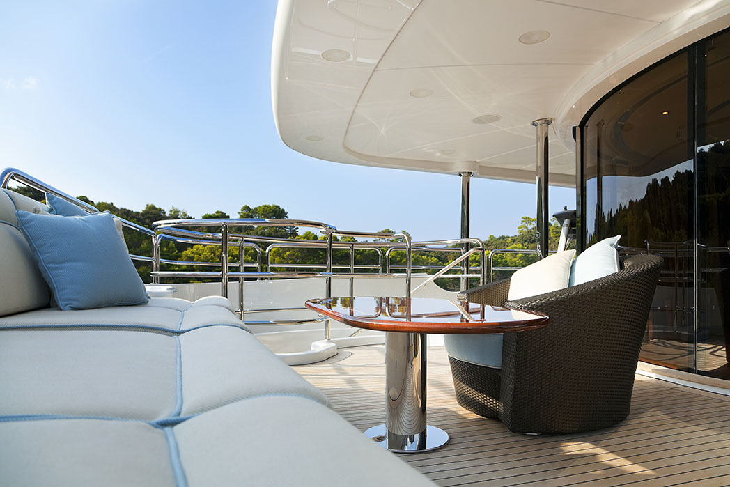 Aboard HARMONY III a 143ft (43.6m) luxury motor yacht for Sale & Charter available with Fraser Yachts, built by BENETTI in 2009