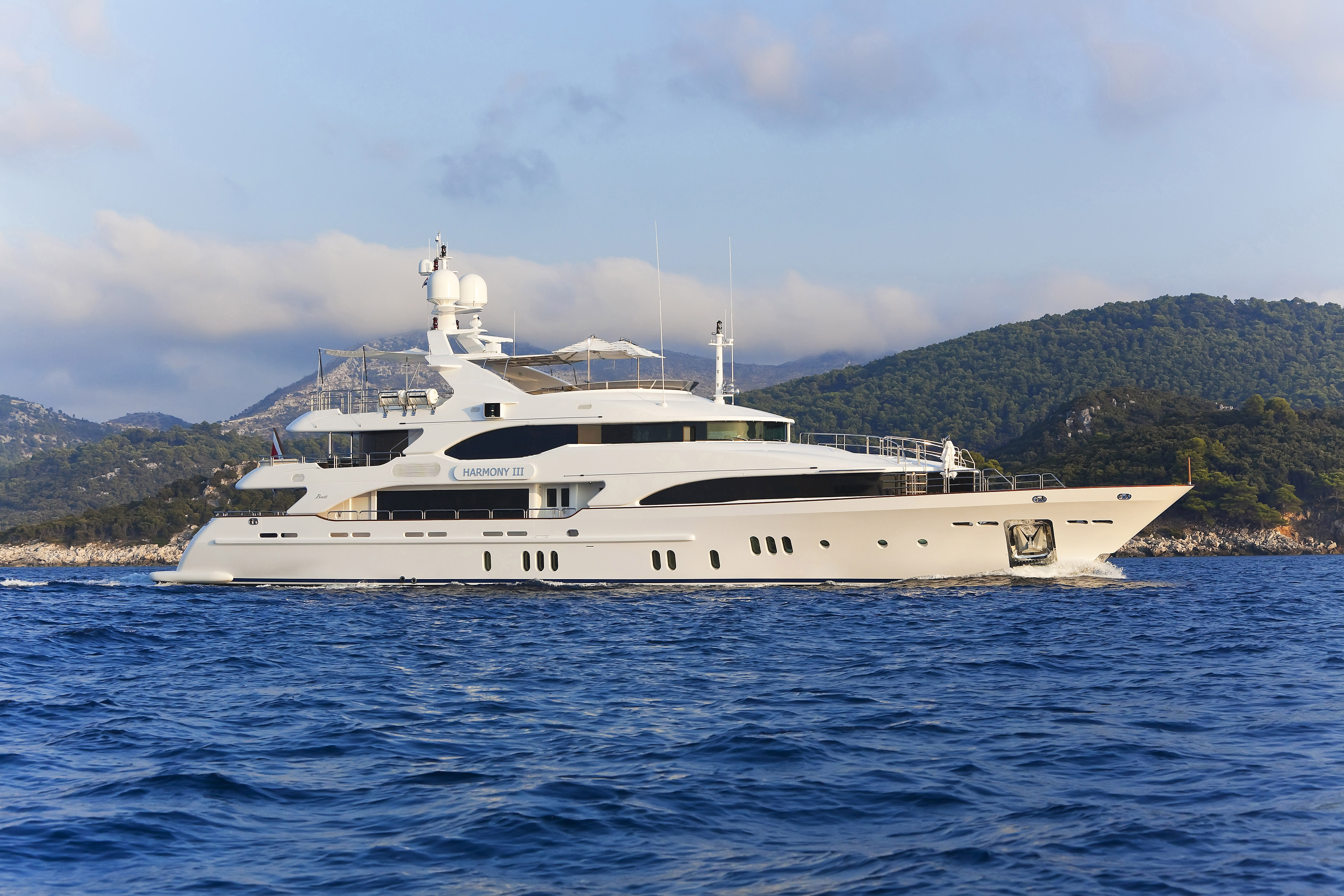 Aboard HARMONY III a 143ft (43.6m) luxury motor yacht for Sale & Charter available with Fraser Yachts, built by BENETTI in 2009