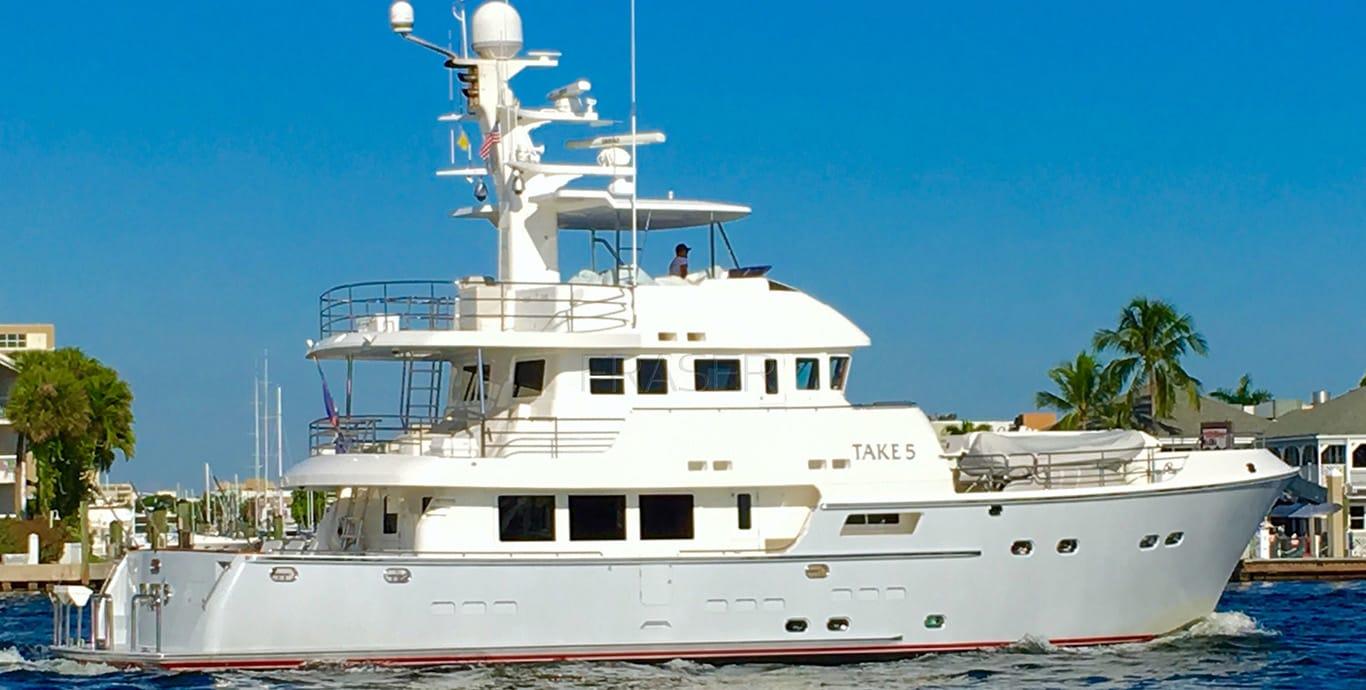 Aboard TAKE 5 a 76ft (23.24m) luxury motor yacht , built by NORDHAVN in 2009