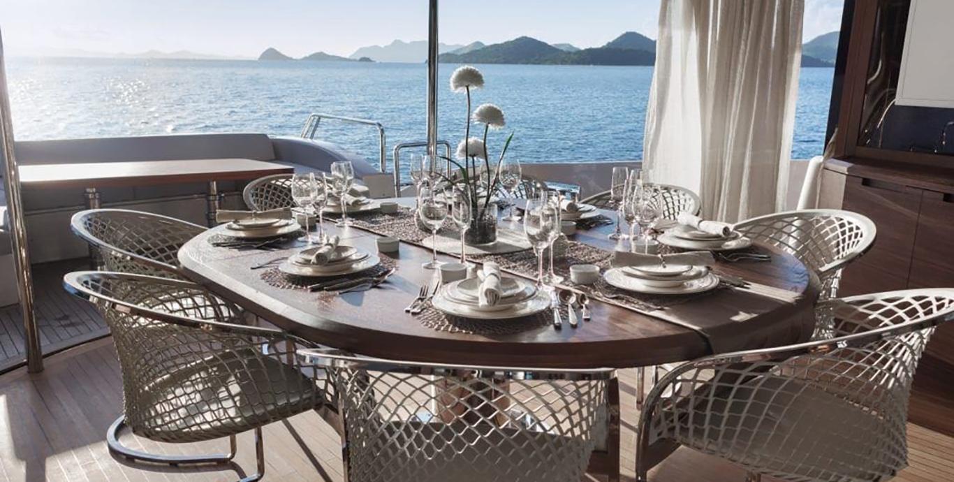 Aboard G a 98ft (30m) luxury motor yacht , built by AZIMUT in 2012