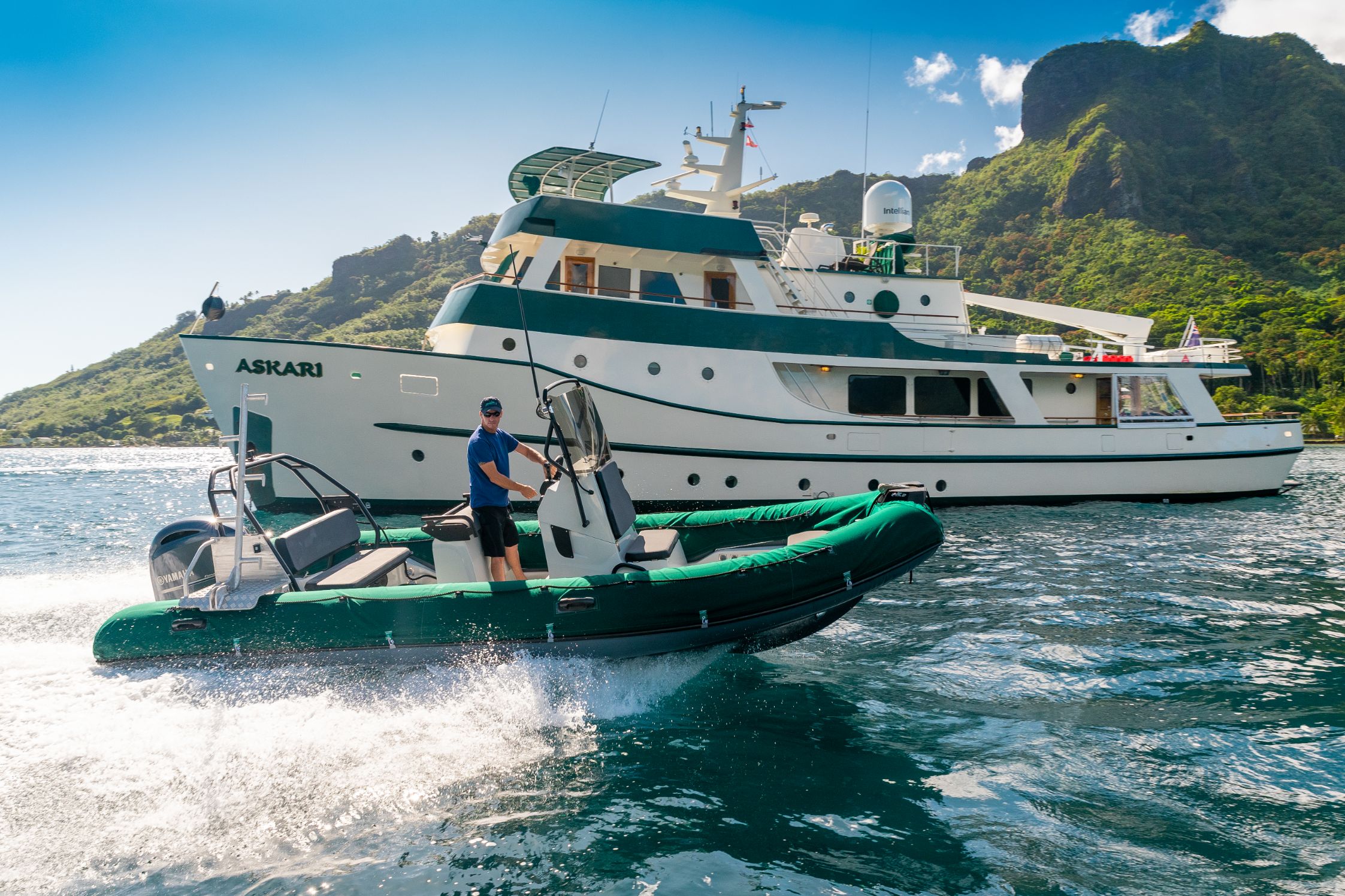 Aboard ASKARI a 107ft (32.89m) luxury motor yacht for Charter available with Fraser Yachts, built by SERMONS in 1971