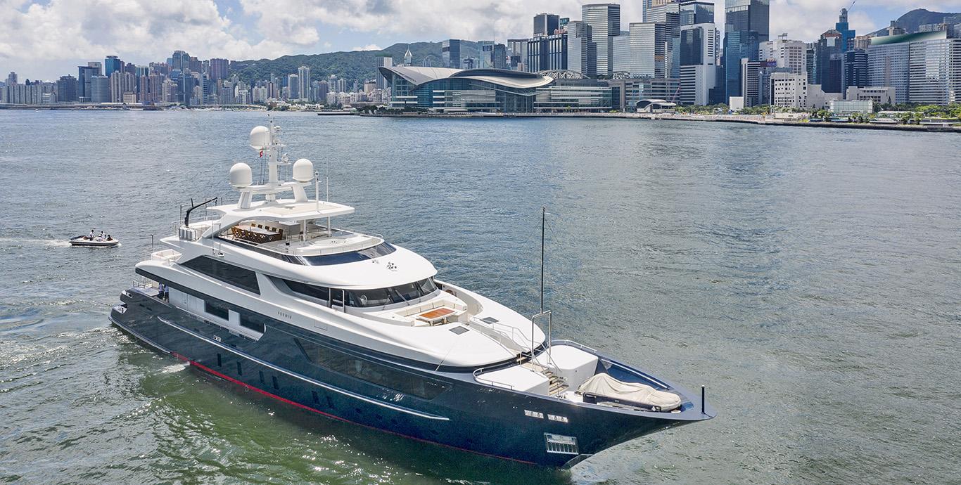 Aboard FORWIN a 150ft (46m) luxury motor yacht , built by SANLORENZO in 2013