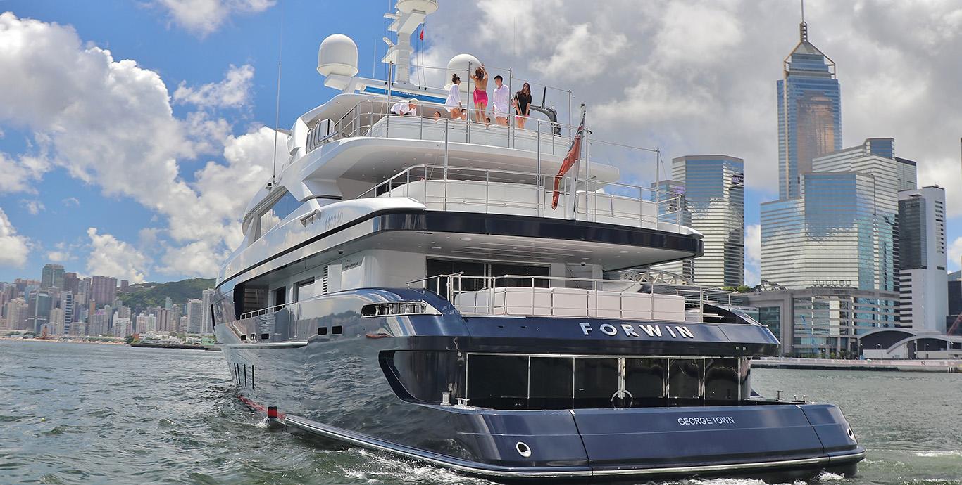 Aboard FORWIN a 150ft (46m) luxury motor yacht , built by SANLORENZO in 2013