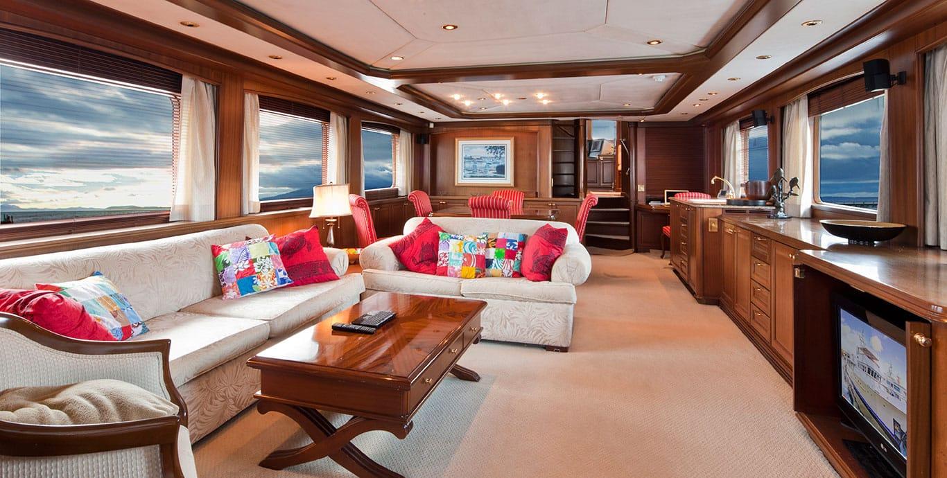 Aboard TIVOLI a 90ft (27.58m) luxury motor yacht , built by PROTEKSAN in 2001