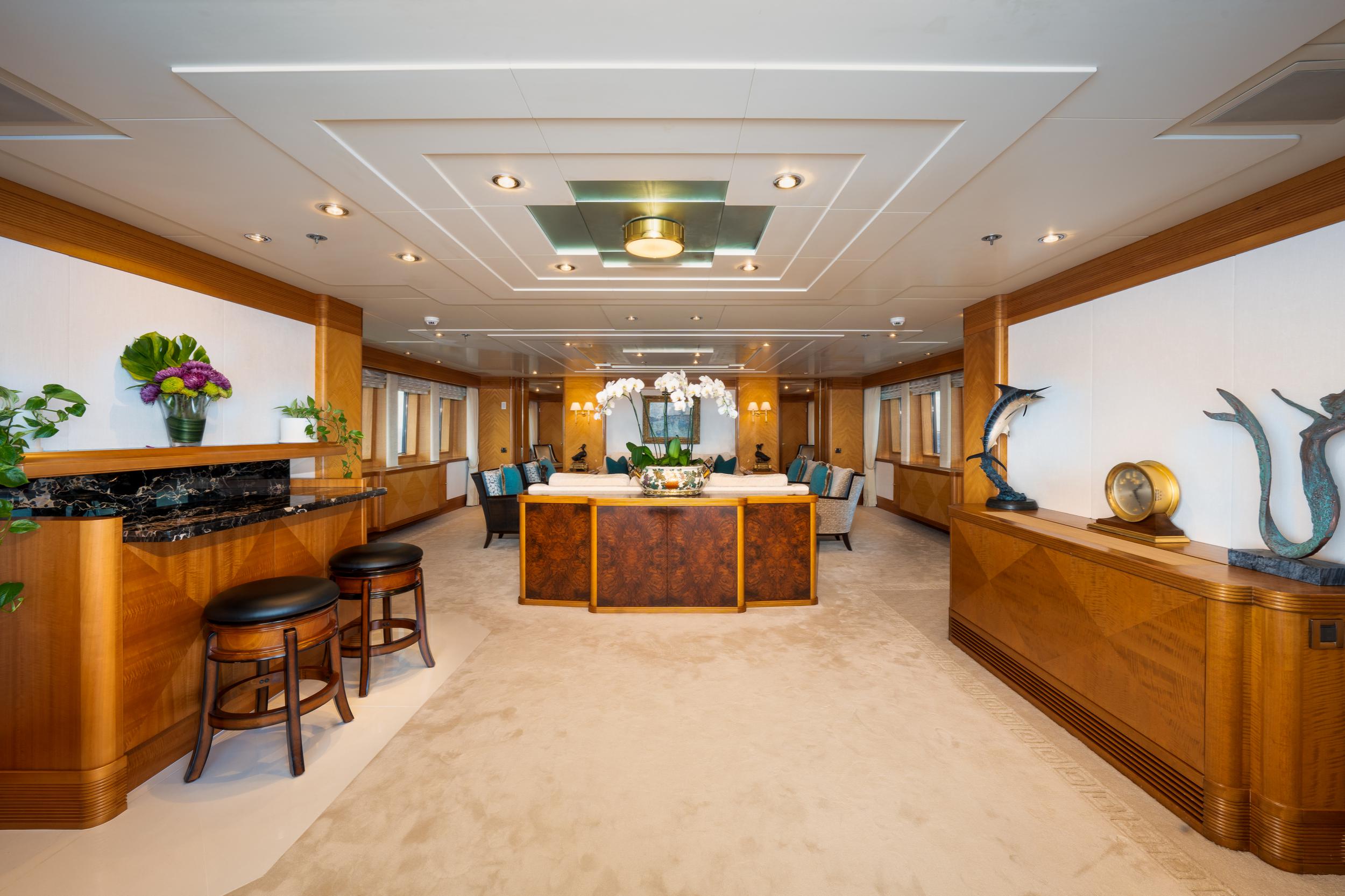 Aboard AMANTI a 169ft (51.75m) luxury motor yacht , built by FEADSHIP in 2003