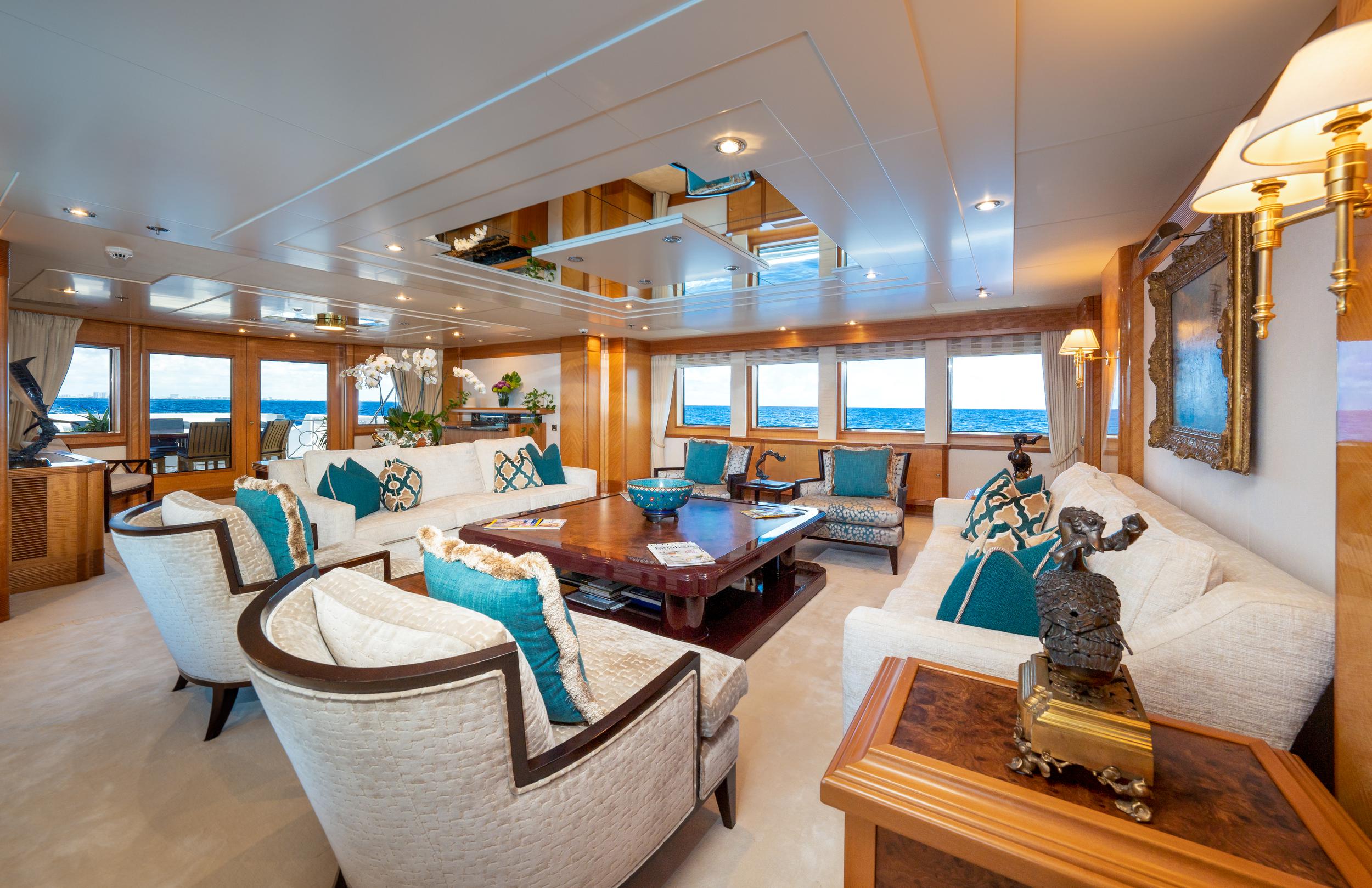Aboard AMANTI a 169ft (51.75m) luxury motor yacht , built by FEADSHIP in 2003